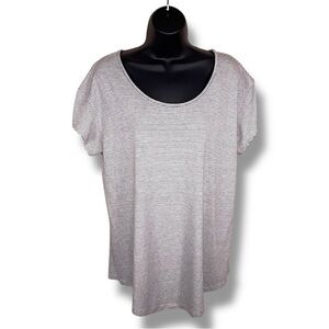 XL Alternative Apparel Black White Stripes Casual Preppy Stretch